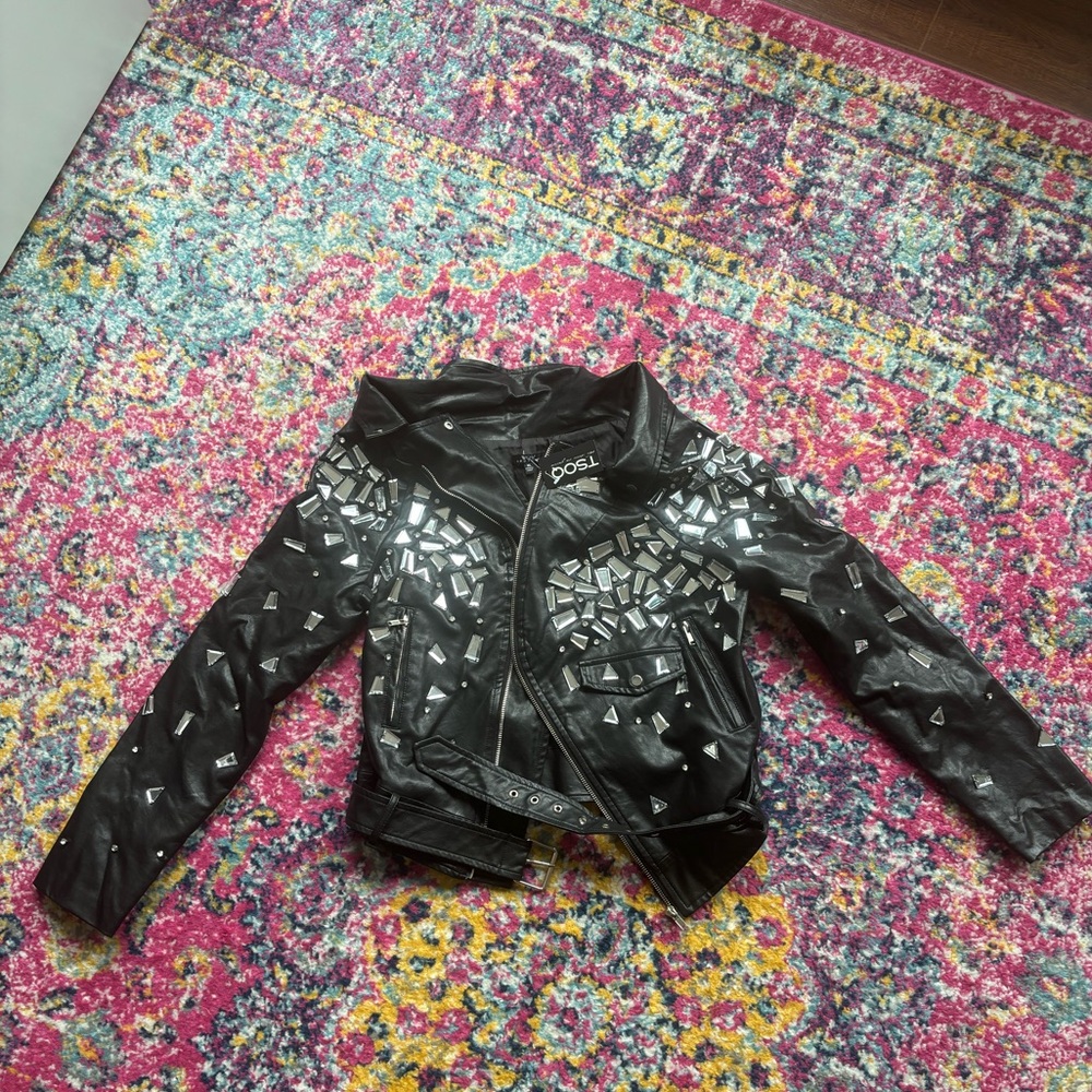 NWT Off The Shoulder Shattered Glass Jacket - Picture 7 of 9